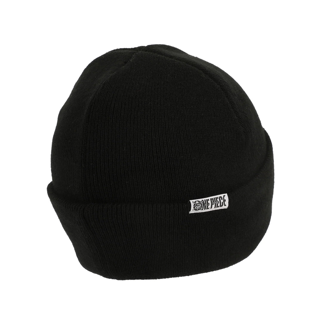 One Piece Straw Hat Pirates Skull &amp; Crossbones Logo Black Cuff Beanie