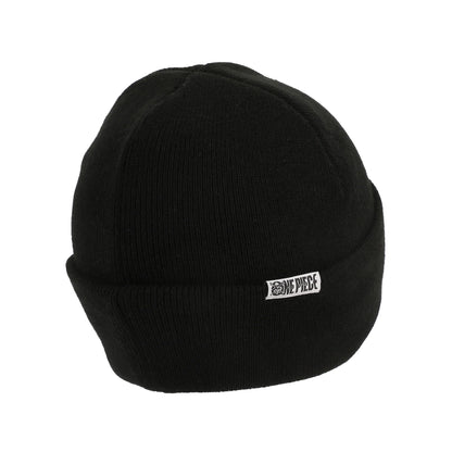 One Piece Straw Hat Pirates Skull & Crossbones Logo Black Cuff Beanie