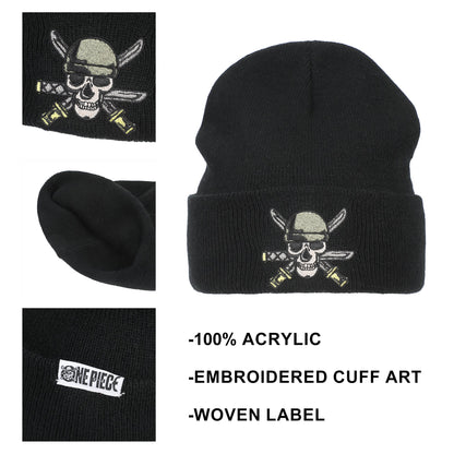 One Piece Zoro Jolly Roger Cuff Beanie Hat