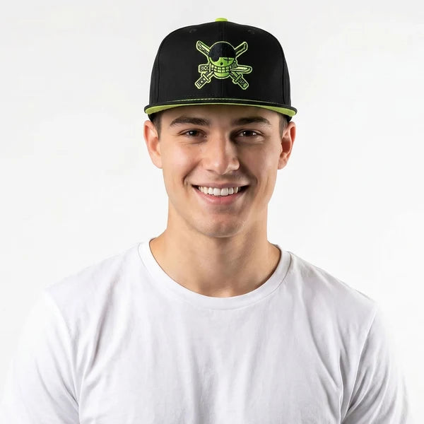 One Piece Zoro Skull Jolly Roger Snapback Hat