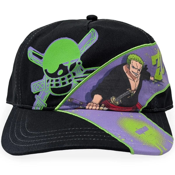 One Piece Zoro &amp; Jolly Roger Snapback Hat