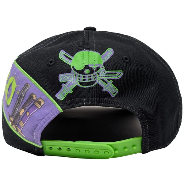 One Piece Zoro &amp; Jolly Roger Snapback Hat