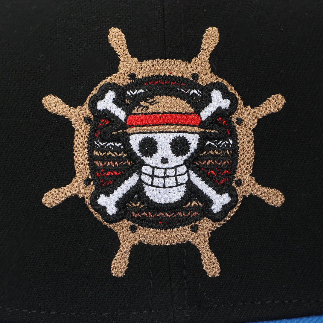 One Piece Straw Hat Pirates Compass Snapback Hat