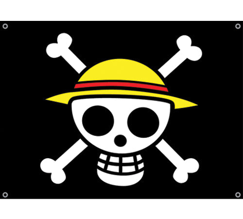 One Piece Luffy Straw Hat Crew Pirate Flag Replica