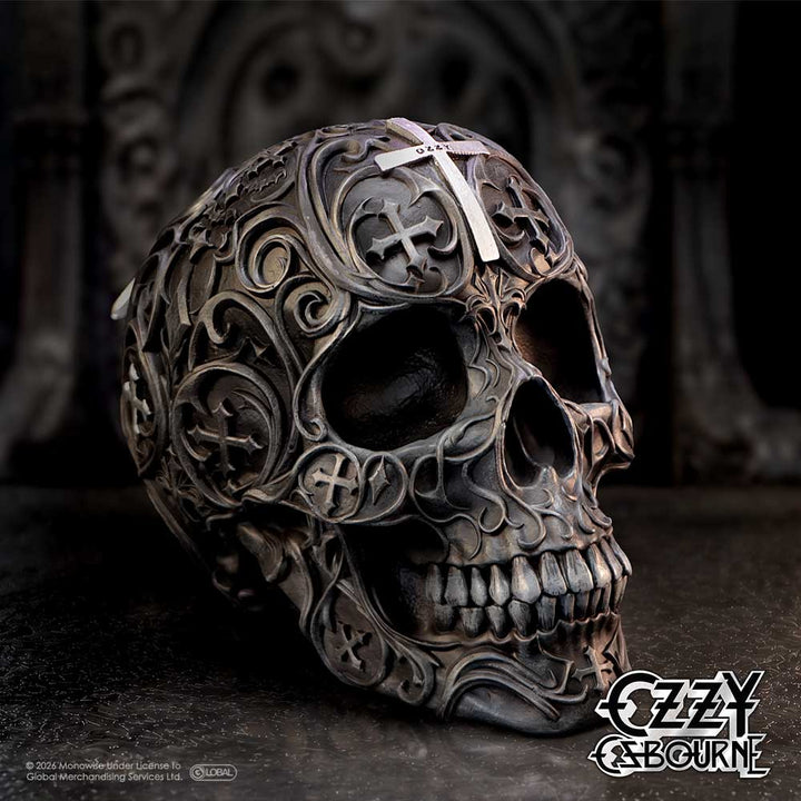 Ozzy Osbourne Prince of Darkness Skull Figurine