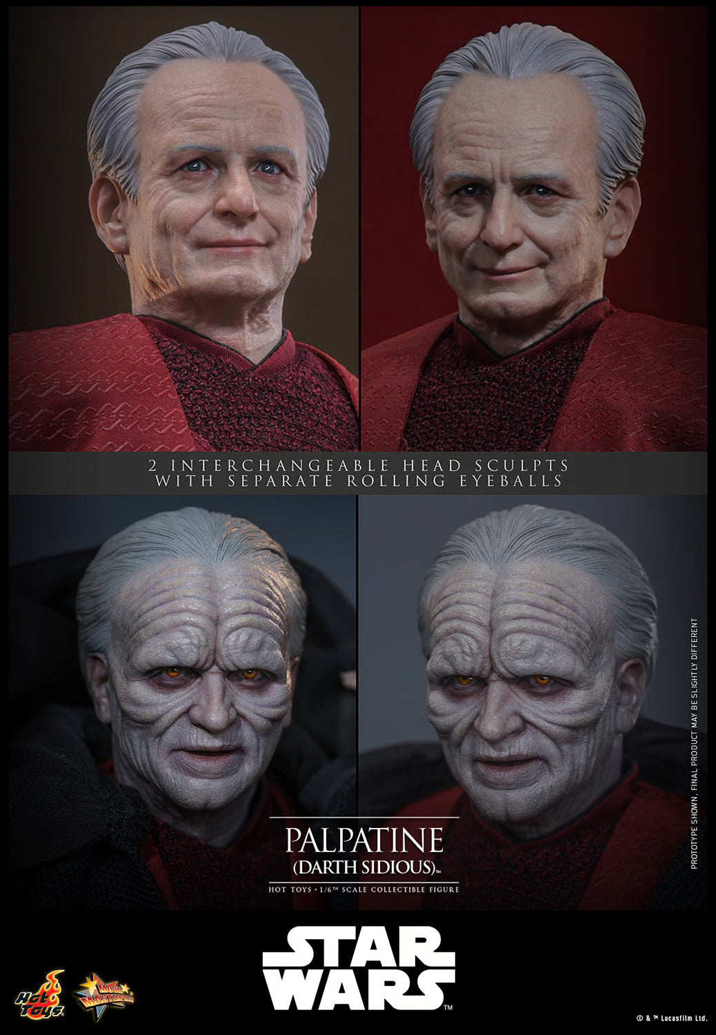 *Pre-Order* Star Wars Palpatine (Darth Sidious)™ Sixth Scale Figure by Hot Toys