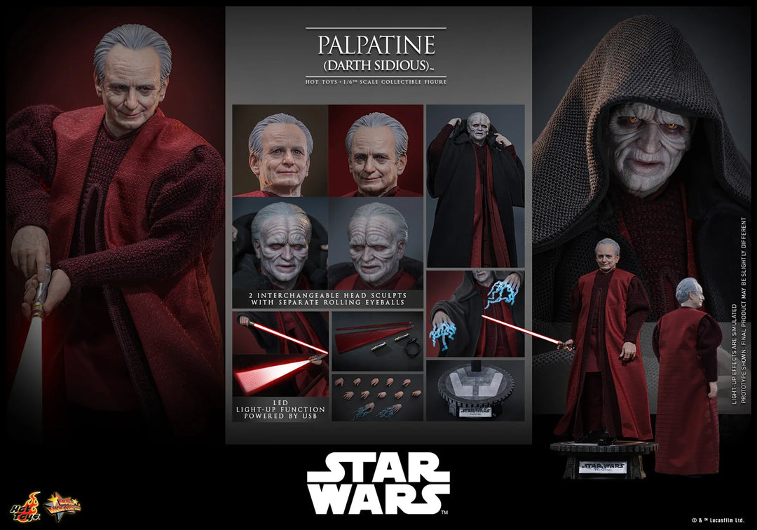 *Pre-Order* Star Wars Palpatine (Darth Sidious)™ Sixth Scale Figure by Hot Toys