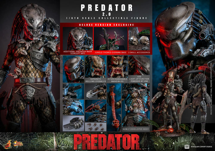 *Pre-Order* Predator (2.0) Deluxe Version Sixth Scale Figure by Hot Toys