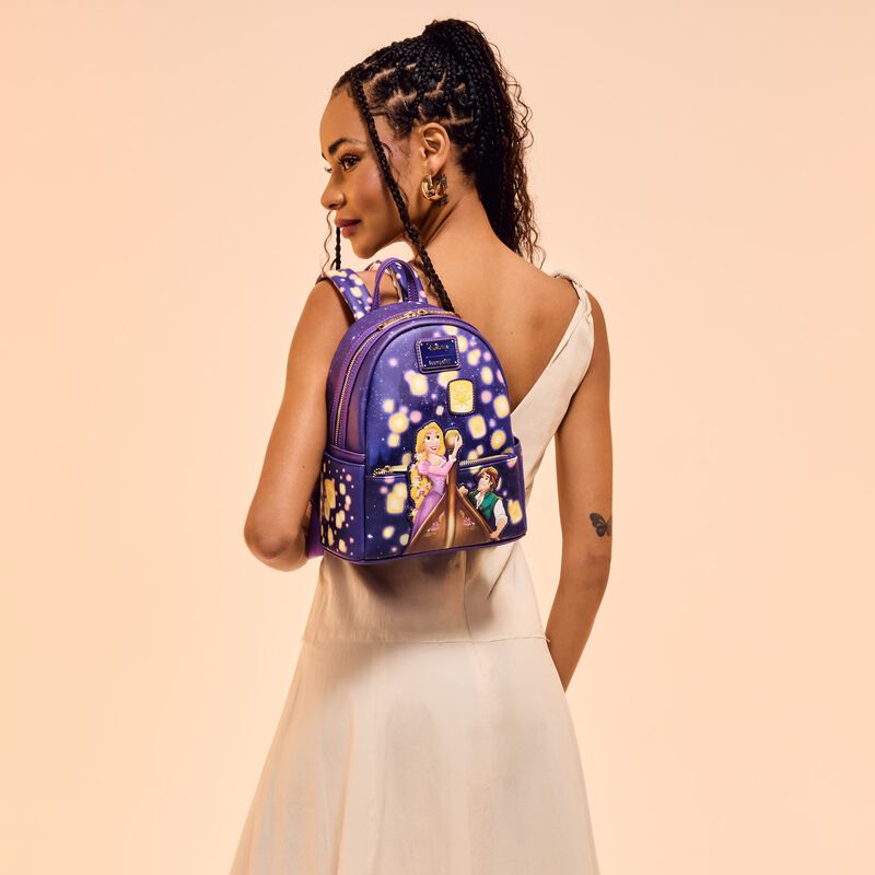 Loungefly Disney Tangled Rapunzel & Flynn Rider Lantern Light Up Mini Backpack
