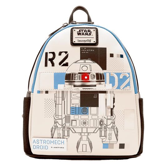 Loungefly Star Wars: The Power of the Force R2-D2 Astromech Droid Light Up Mini Backpack