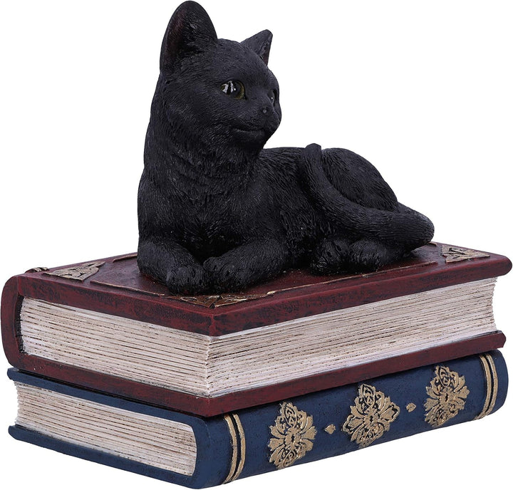 Salems Spells Black Cat and Spellbook Trinket Jewelry Box