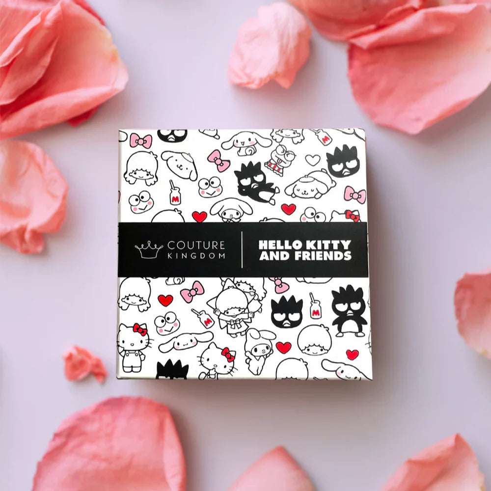 Hello Kitty Sanrio Crystal Heart Drop Earrings
