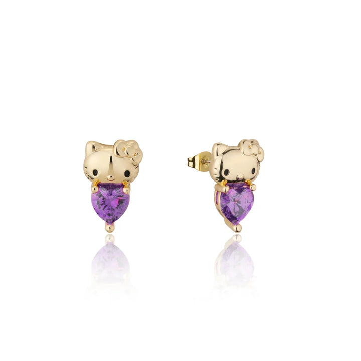 Sanrio Hello Kitty February Birthstone Stud Earrings