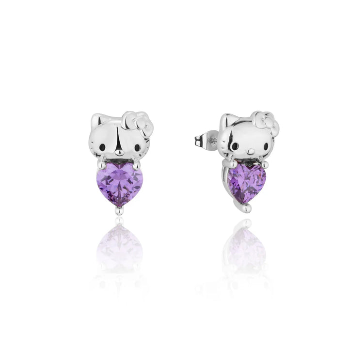 Sanrio Hello Kitty February Birthstone Stud Earrings