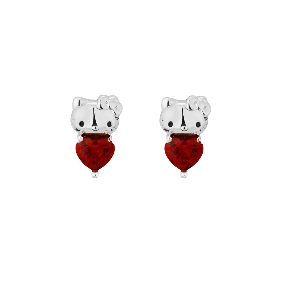 Sanrio Hello Kitty January Birthstone Stud Earrings