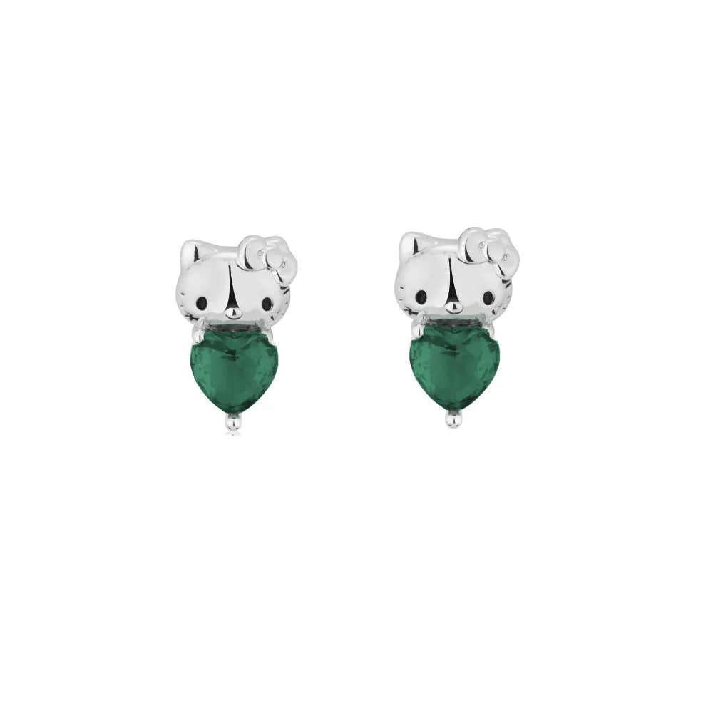 Sanrio Hello Kitty May Birthstone Stud Earrings