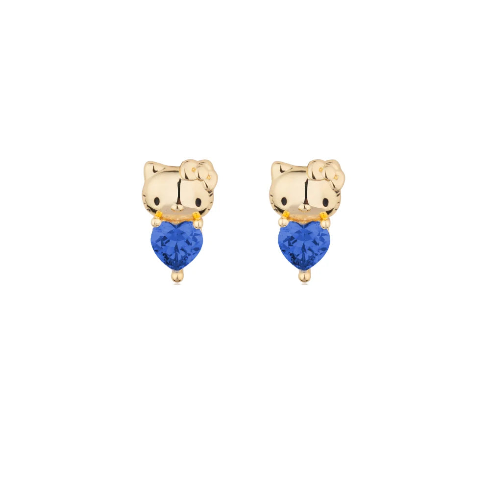 Sanrio Hello Kitty September Birthstone Stud Earrings