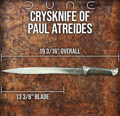 Dune Crysknife of Paul Atreides Polyresin Replica United Cutlery