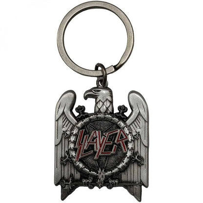 Slayer Band Silver Eagle Keychain
