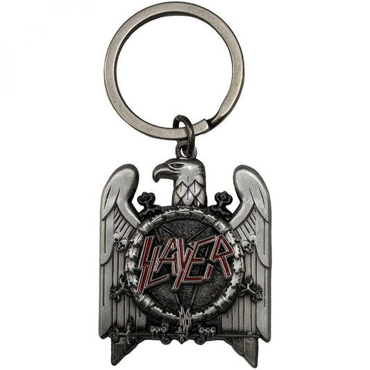 Slayer Band Silver Eagle Keychain