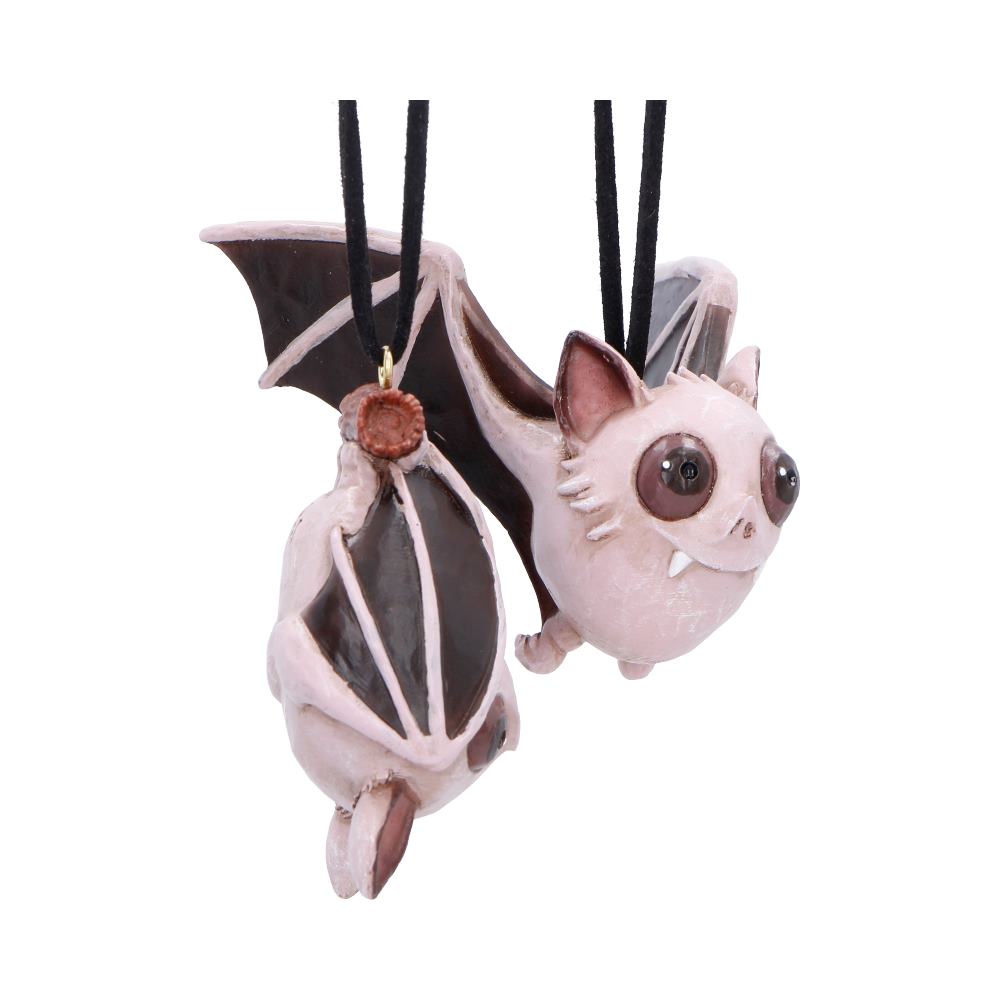 Sneak and Peak Bats Hanging Holiday Ornament Set