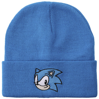 Sonic The Hedgehog Embroidery Cuff Beanie Hat