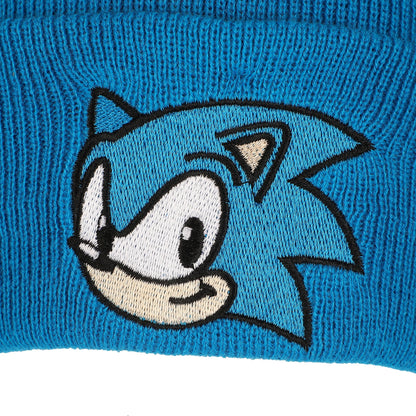 Sonic The Hedgehog Embroidery Cuff Beanie Hat