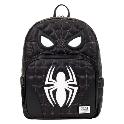 Loungefly Spider-Man Black & White Suit Cosplay Quilted Full-Size Backpack