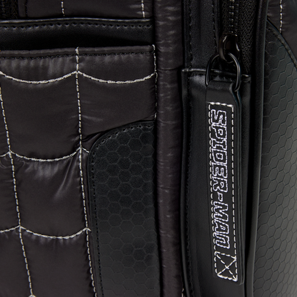 Loungefly Spider-Man Black & White Suit Cosplay Quilted Full-Size Backpack