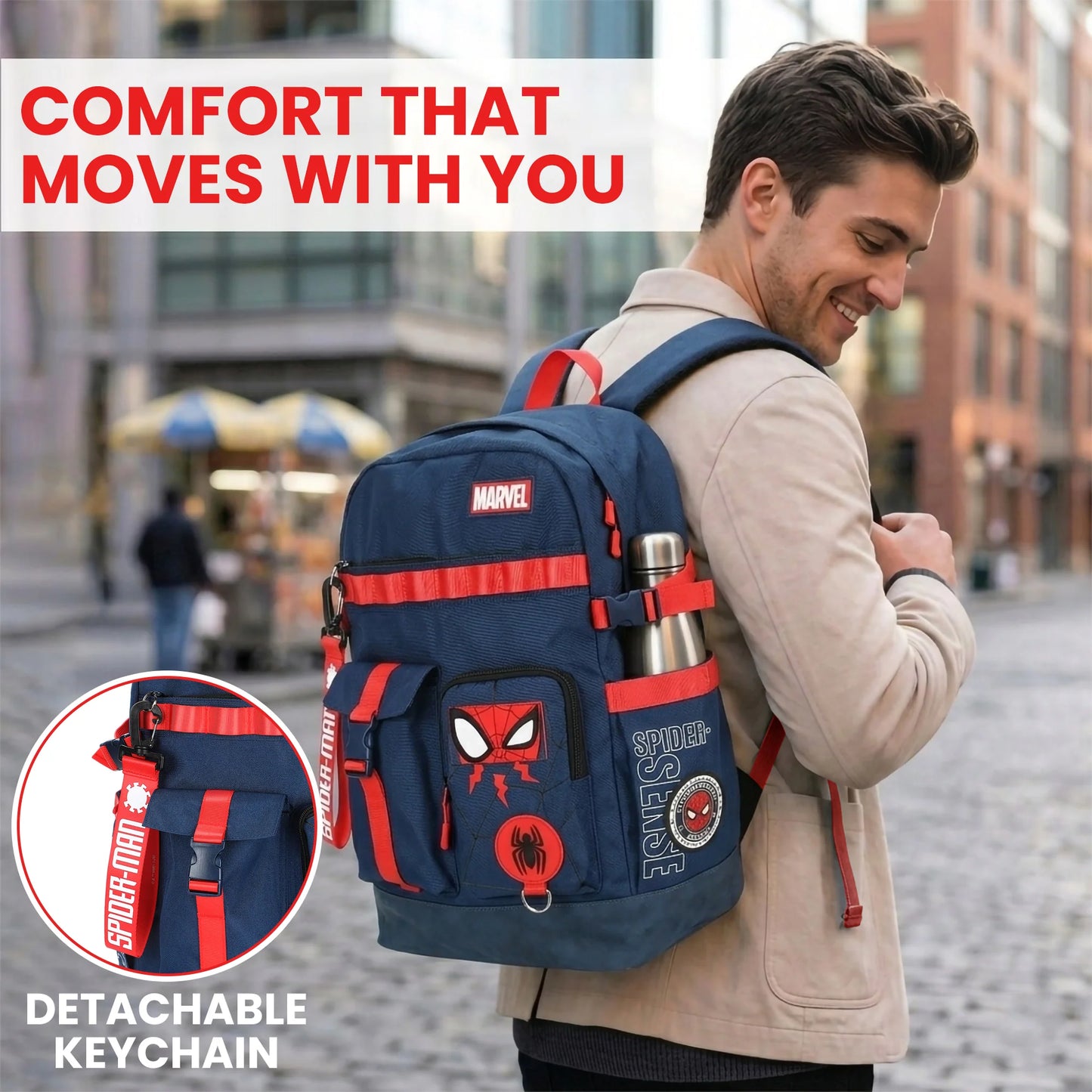 Spider-Man Classic Marvel 18.5” Adult Navy Backpack