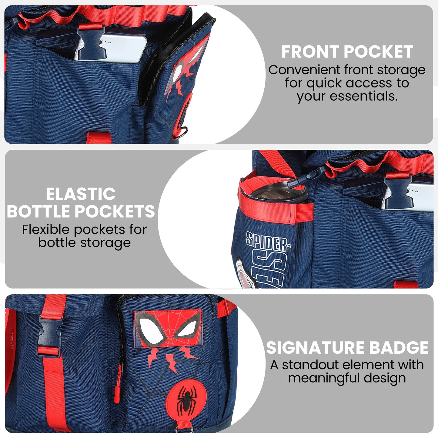 Spider-Man Classic Marvel 18.5” Adult Navy Backpack
