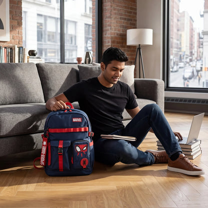 Spider-Man Classic Marvel 18.5” Adult Navy Backpack