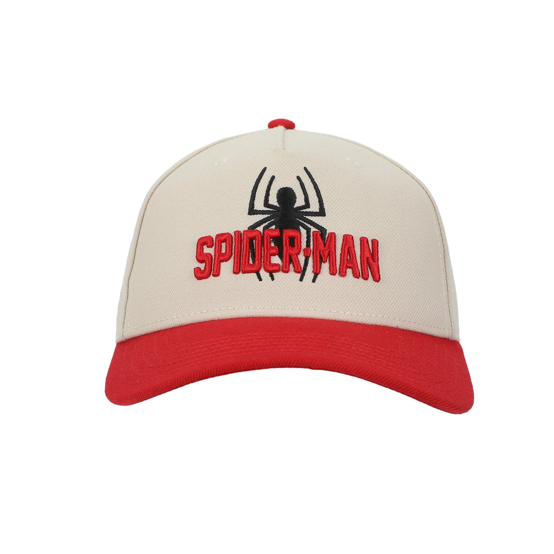 Marvel Spider-Man Spider Logo White &amp; Red Snapback Hat