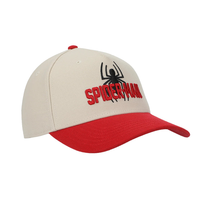 Marvel Spider-Man Spider Logo White &amp; Red Snapback Hat