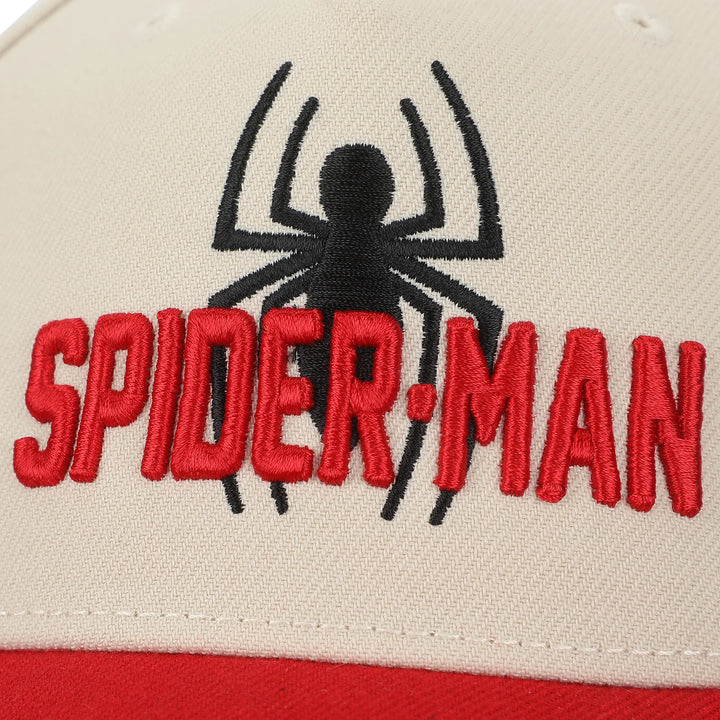 Marvel Spider-Man Spider Logo White &amp; Red Snapback Hat