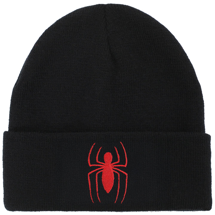 Spider-Man Logo Marvel Comics Knit Cuff Beanie
