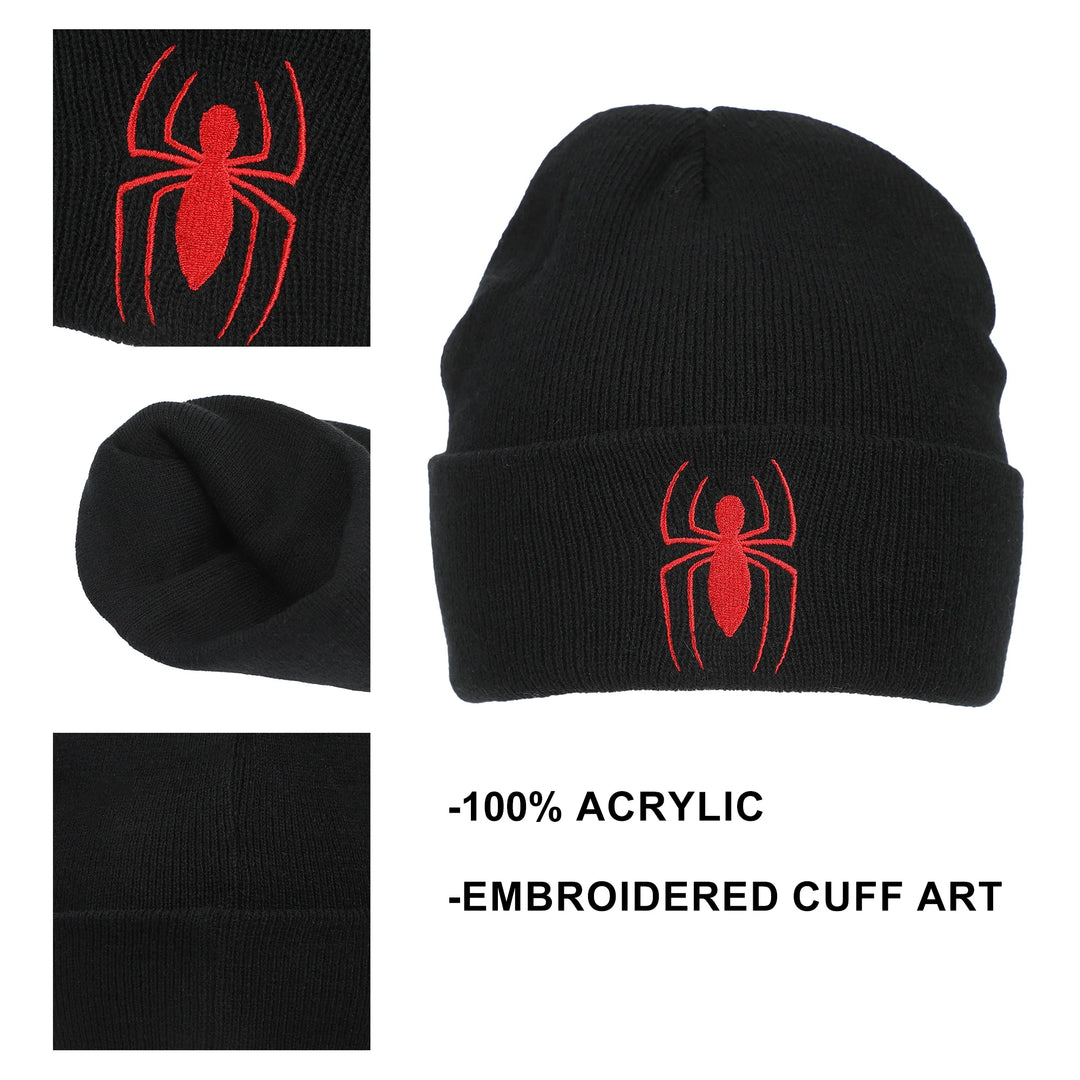 Spider-Man Logo Marvel Comics Knit Cuff Beanie