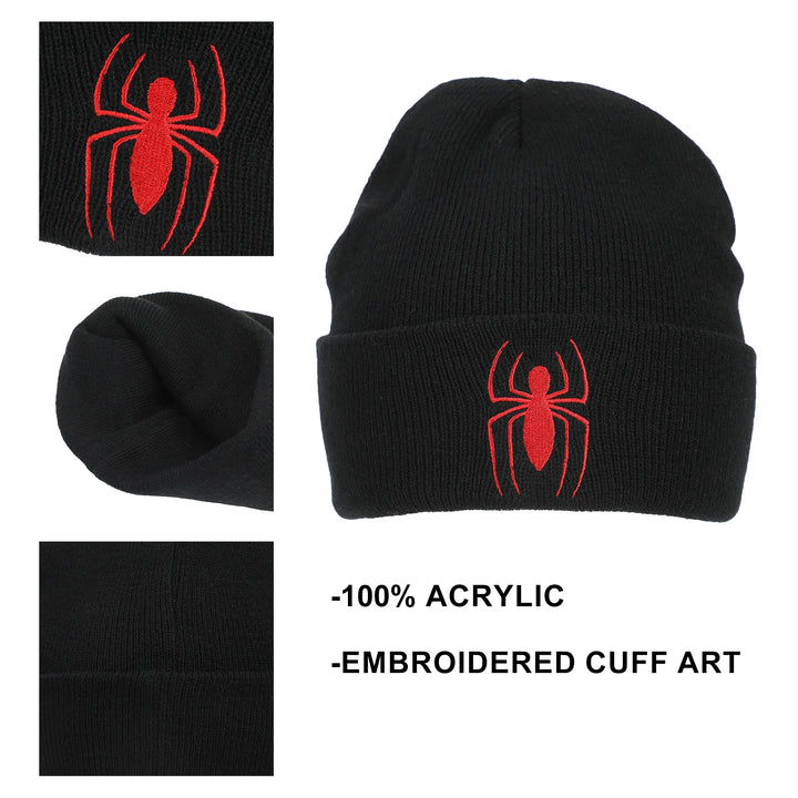 Spider-Man Logo Marvel Comics Knit Cuff Beanie