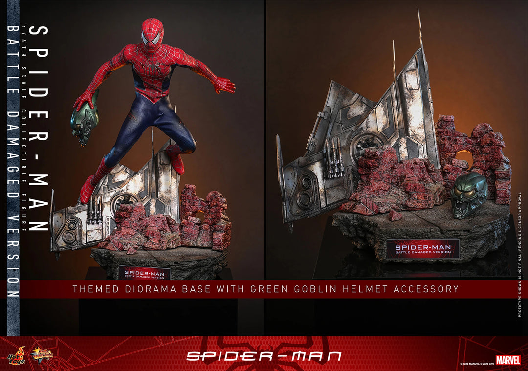 *Pre-Order* Spider-Man (Battle Damaged Version) Marvel Sixth Scale Figure by Hot Toys