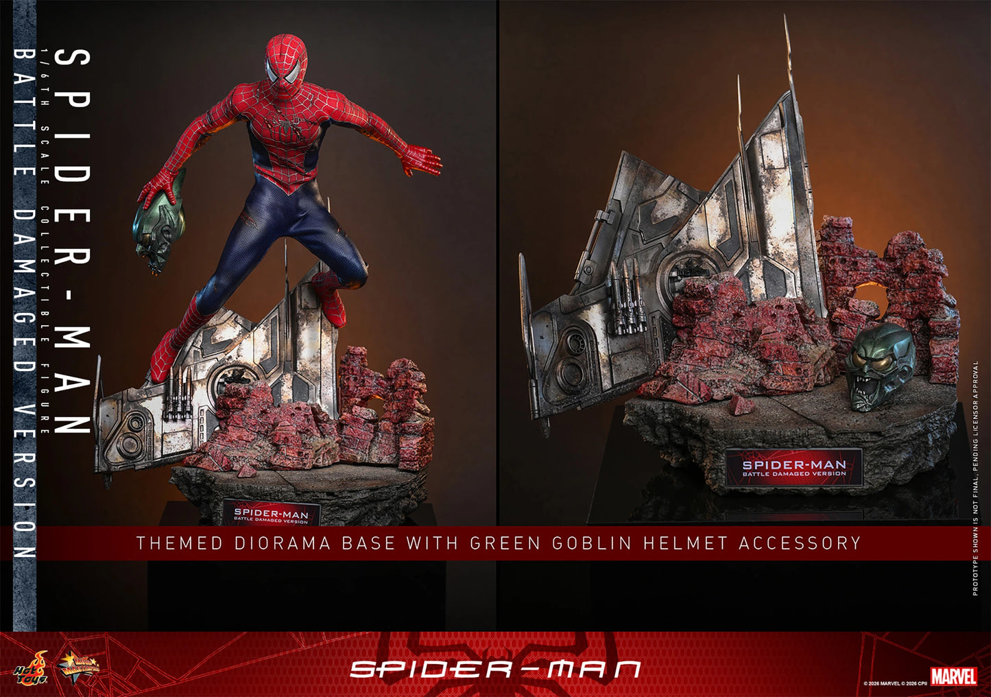 *Pre-Order* Spider-Man (Battle Damaged Version) Marvel Sixth Scale Figure by Hot Toys