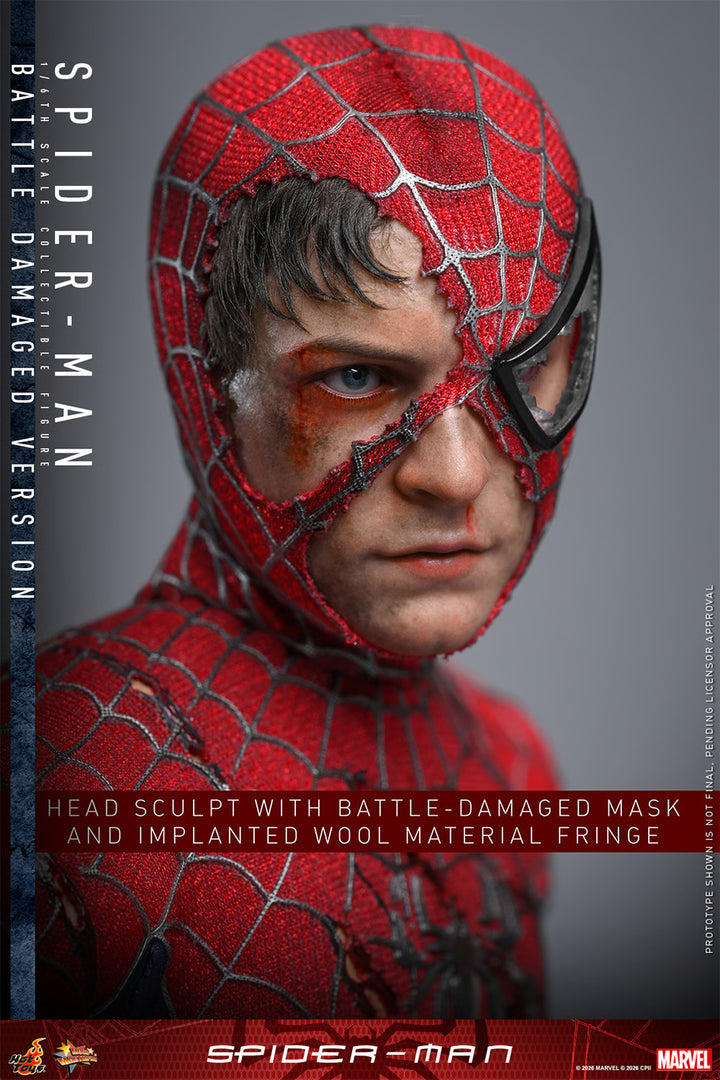 *Pre-Order* Spider-Man (Battle Damaged Version) Marvel Sixth Scale Figure by Hot Toys