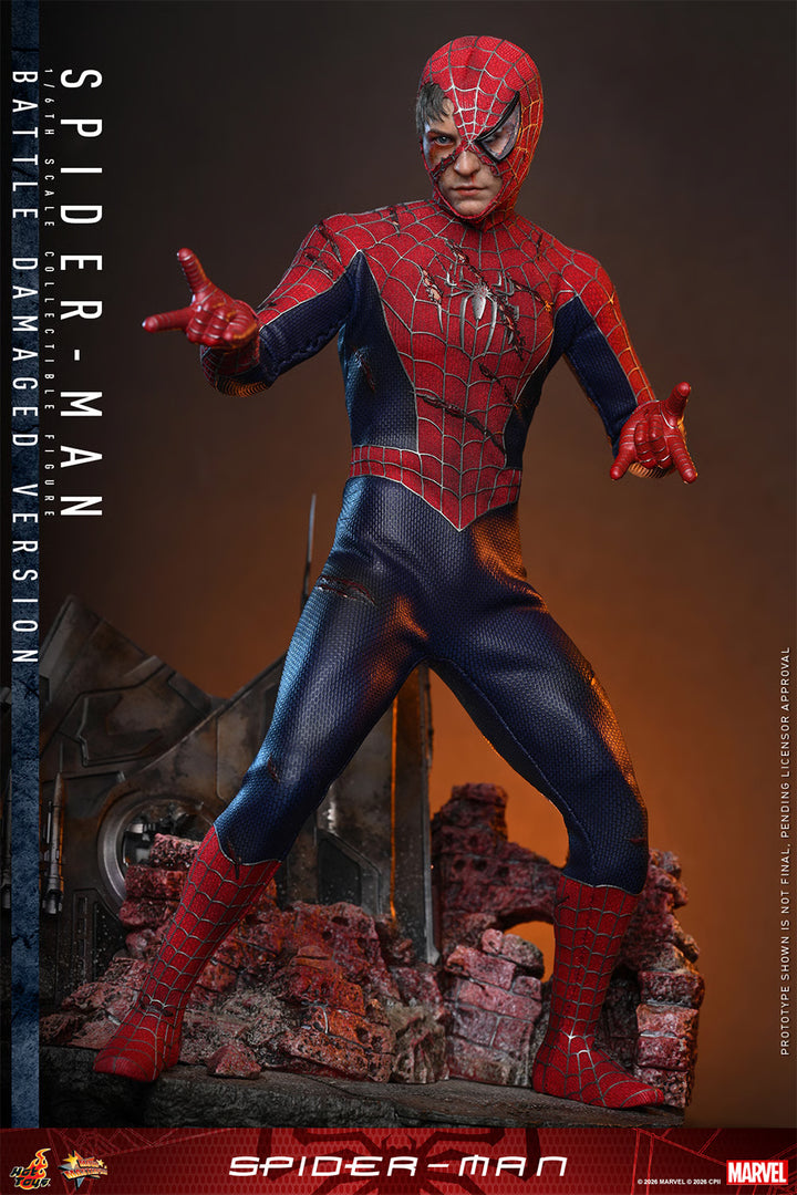 *Pre-Order* Spider-Man (Battle Damaged Version) Marvel Sixth Scale Figure by Hot Toys