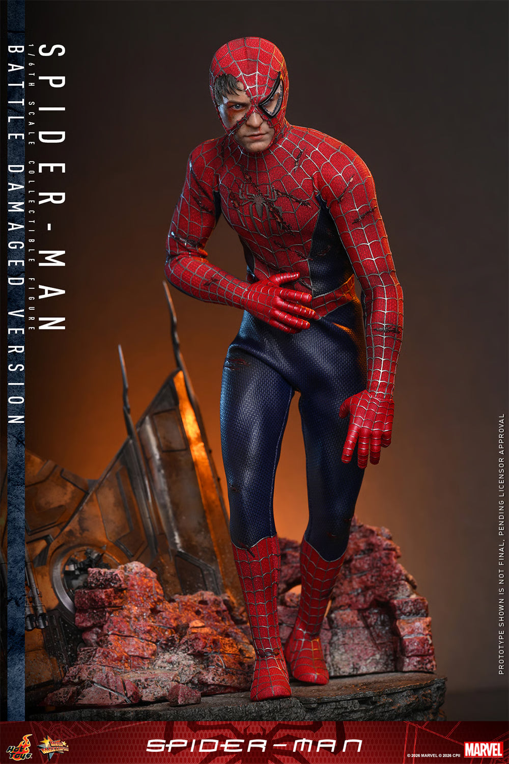 *Pre-Order* Spider-Man (Battle Damaged Version) Marvel Sixth Scale Figure by Hot Toys