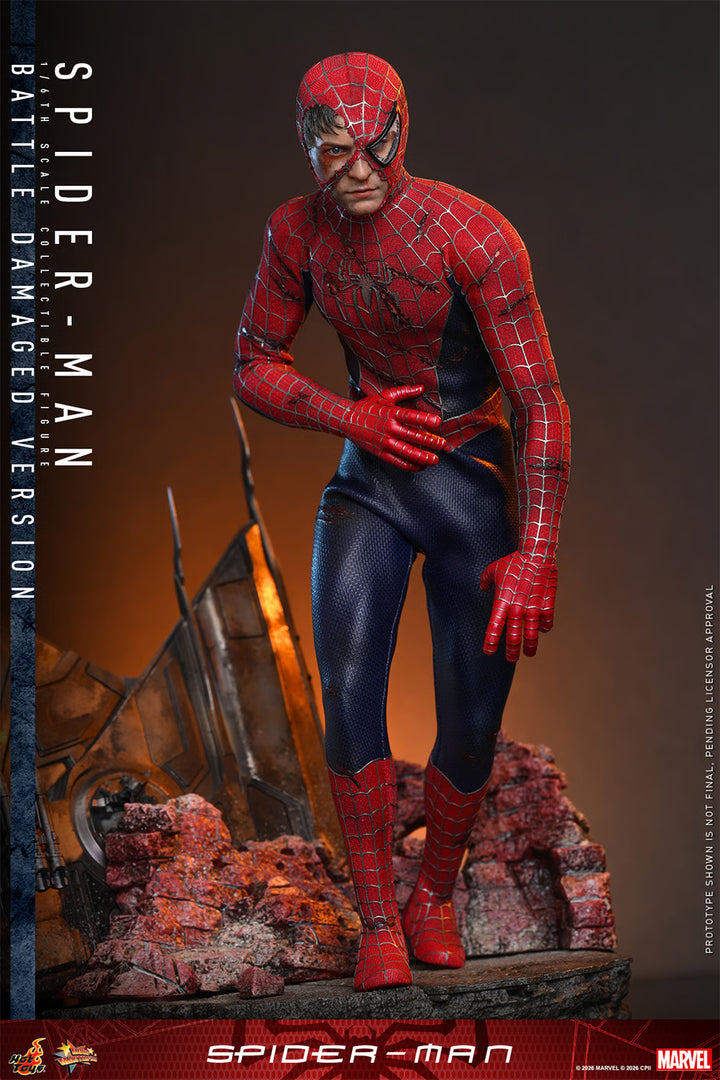*Pre-Order* Spider-Man (Battle Damaged Version) Marvel Sixth Scale Figure by Hot Toys