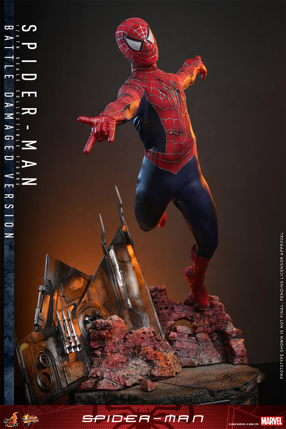 *Pre-Order* Spider-Man (Battle Damaged Version) Marvel Sixth Scale Figure by Hot Toys