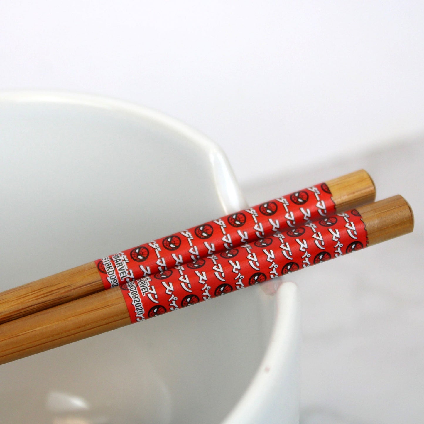Spider-Man Kanji Manga Panels (Marvel Comics) 5" Ceramic Bowl with Chopsticks