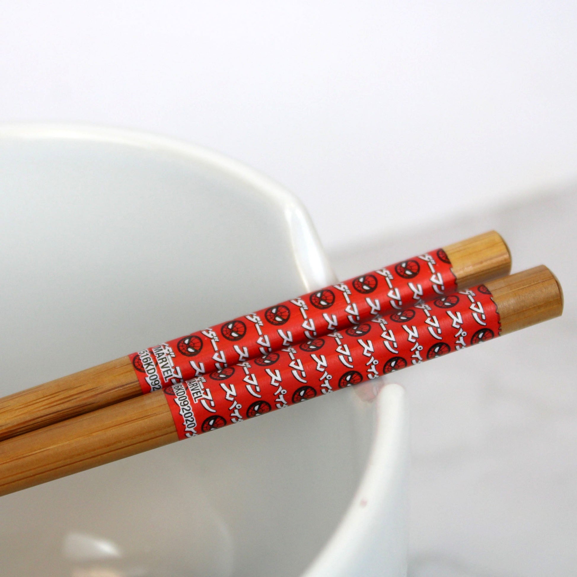 Spider-Man Kanji Manga Panels (Marvel Comics) 5" Ceramic Bowl with Chopsticks