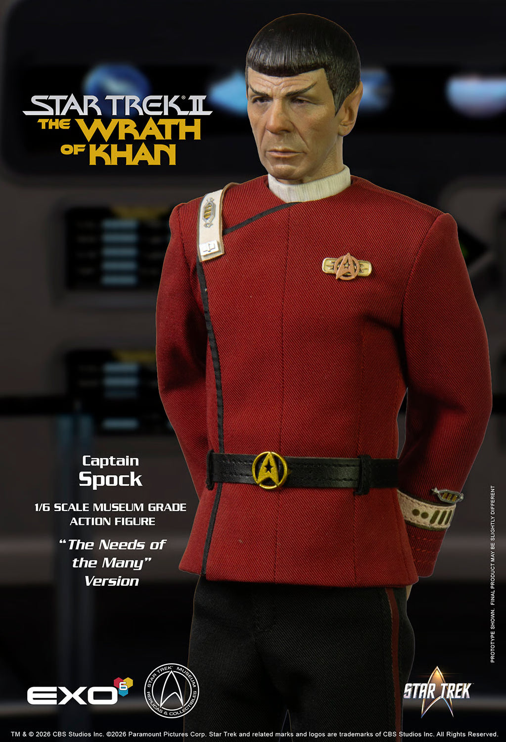 *Pre-Order* Star Trek Captain Spock (Needs of the Many Version) Sixth Scale Figure by EXO-6