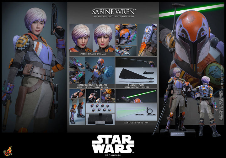 Sabine Wren Star Wars Rebels Sixth Scale Figure by Hot Toys