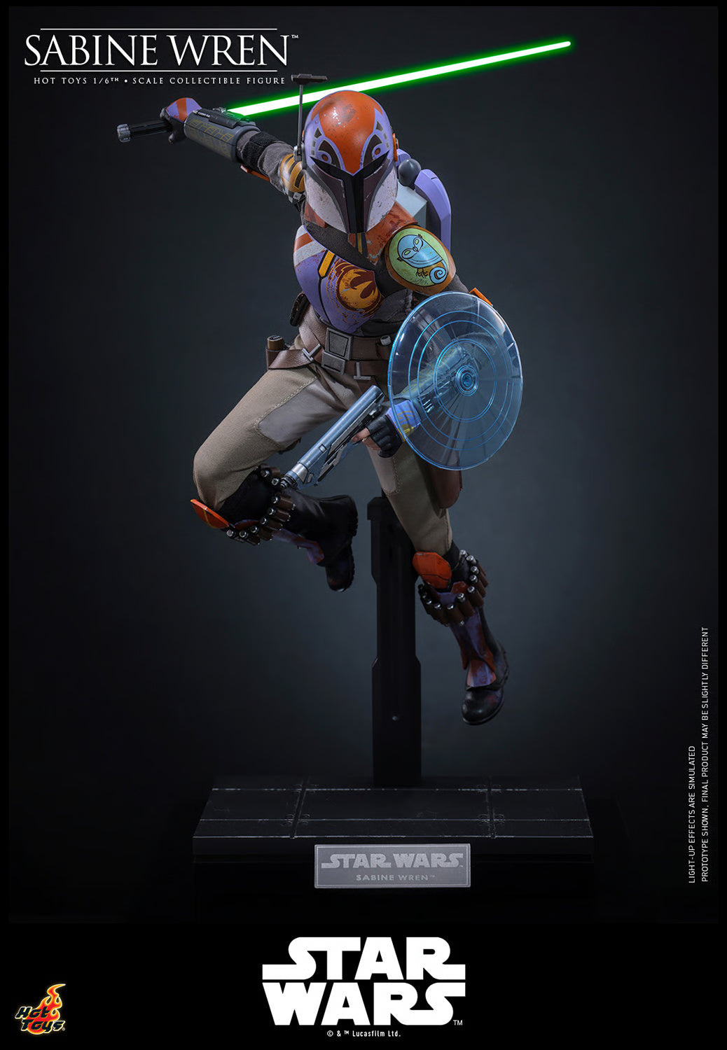 Sabine Wren Star Wars Rebels Sixth Scale Figure by Hot Toys